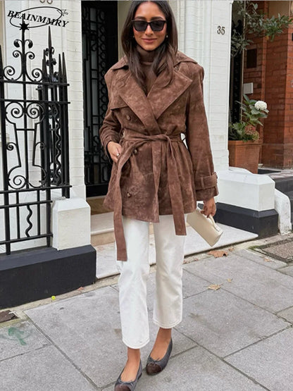 Olivia™ | Suède Trenchcoat