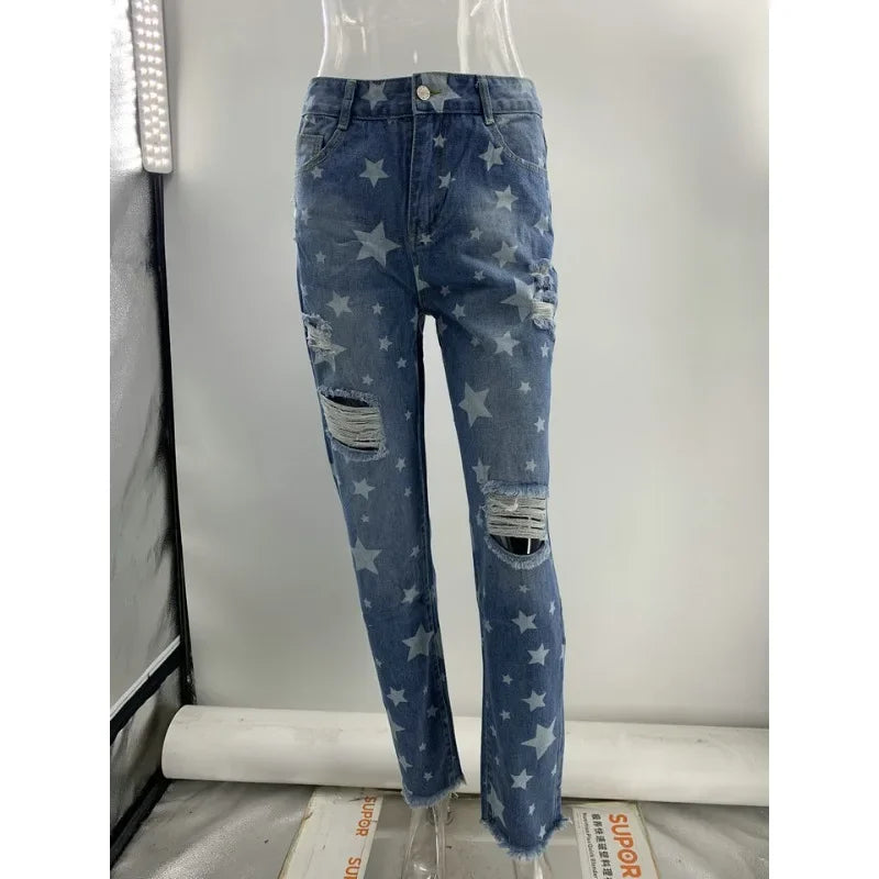Lisa™ | Washed Denim Broek