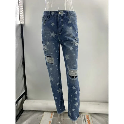Lisa™ | Washed Denim Broek
