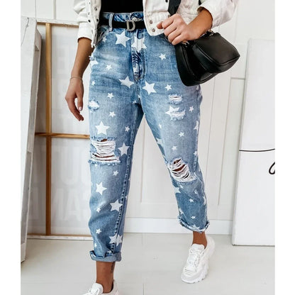 Lisa™ | Washed Denim Broek