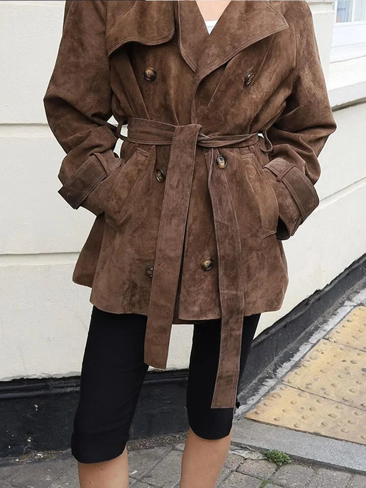 Olivia™ | Suède Trenchcoat