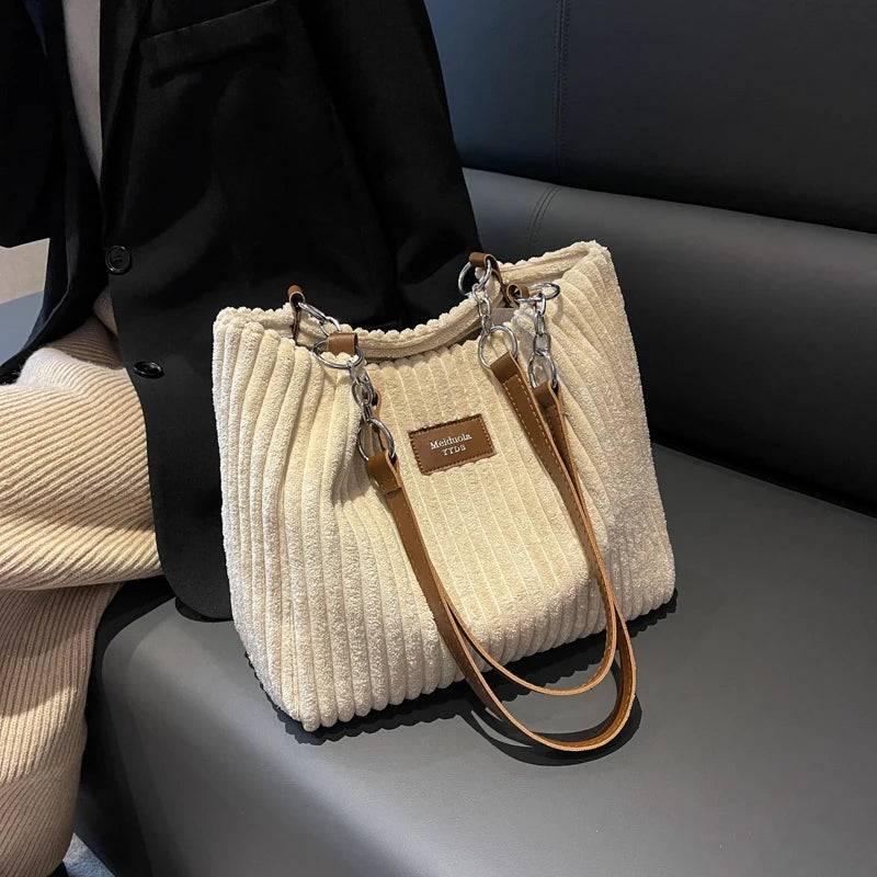 Felicia™ | Corduroy Tote Bag