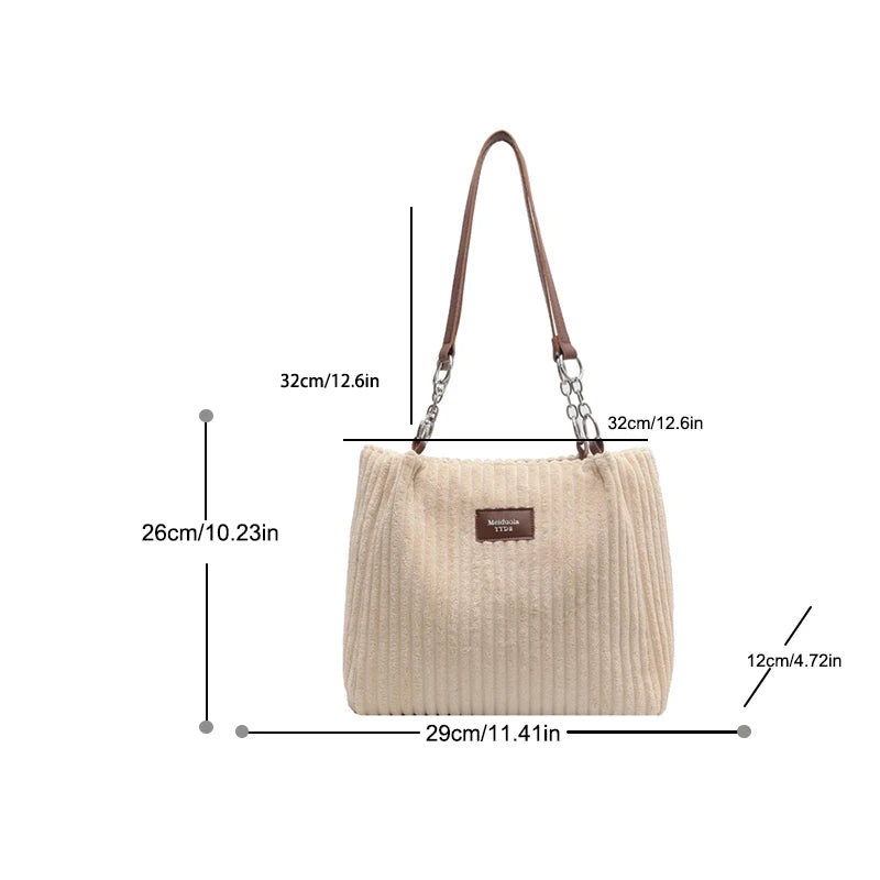Felicia™ | Corduroy Tote Bag