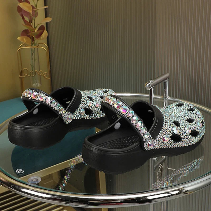 Zora™ | Slippers met Rhinestone Decoratie